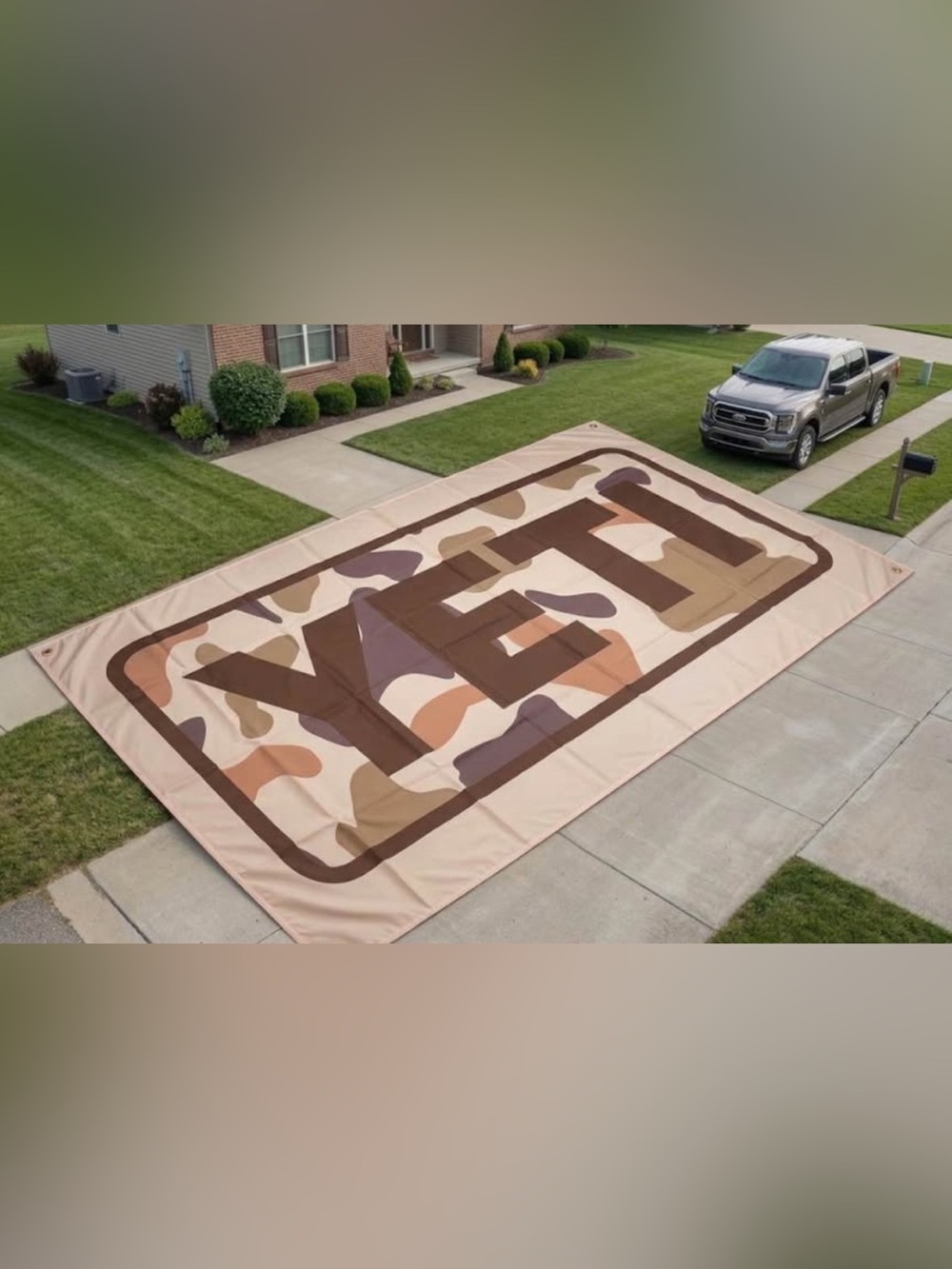 YETI Camo Camouflage 14ft by 9ft XXXL Flag Banner